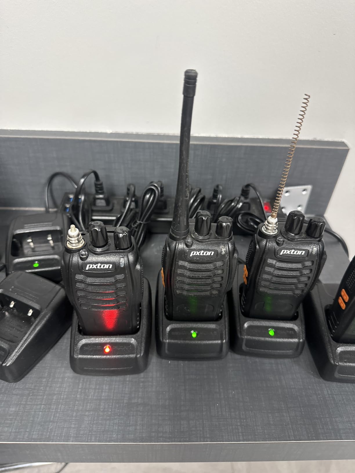 pxton Walkie Talkies Long Range for Adults with Earpieces,16 Channel Walky Talky Rechargeable Handheld Two Way Radios with Flashlight Li-ion Battery and Charger（4 Pack） customer photo 1