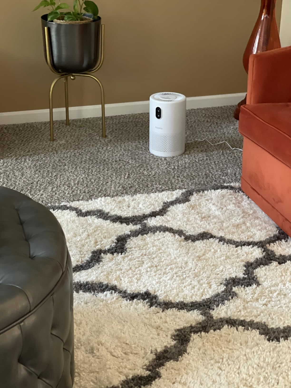 MOOKA Air Purifiers for Home Room up to 1076ft², True HEPA Filter, B-D02L | Quiet Sleep Mode, Night Light, Timer Settings, Energy Saving, 3-Layer Air Filter for Smoke Odor Dust Pollen Pet Dander, White customer photo 2