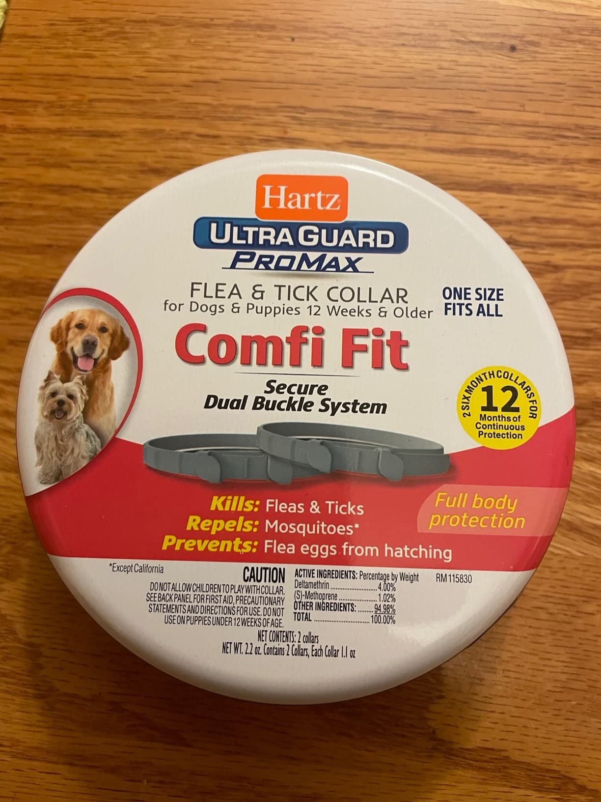 Hartz UltraGuard ProMax Flea & Tick Collar for Dogs | 12 Months Protection | Soft & Comfortable Flea & Tick Prevention | 2 Pack, Gray customer photo 2