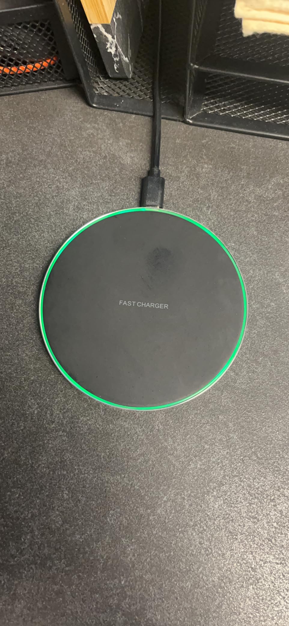 Fast Wireless Charger,20W Max Wireless Charging Induction Pad,Black customer photo 1