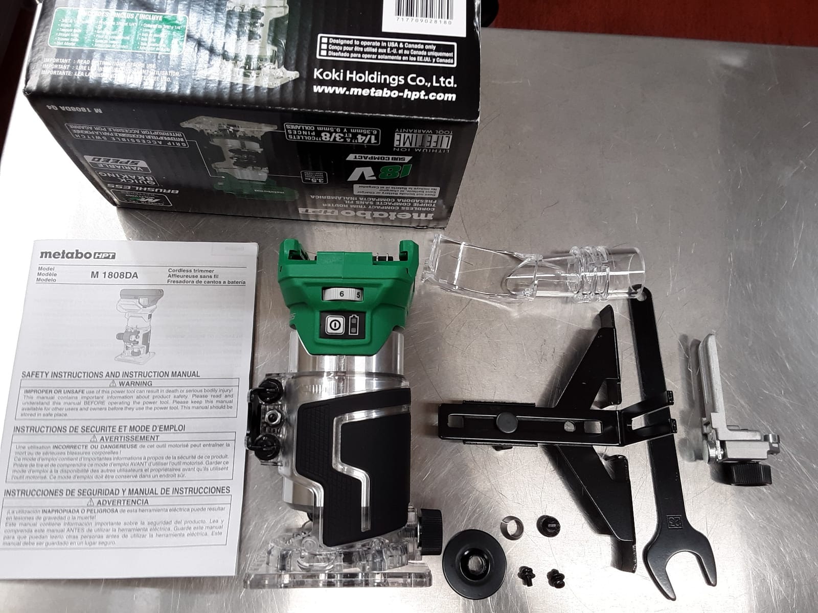 Metabo HPT 18V Cordless Trim Router, Variable Speed LED Light, M1808DAQ4 customer photo 2