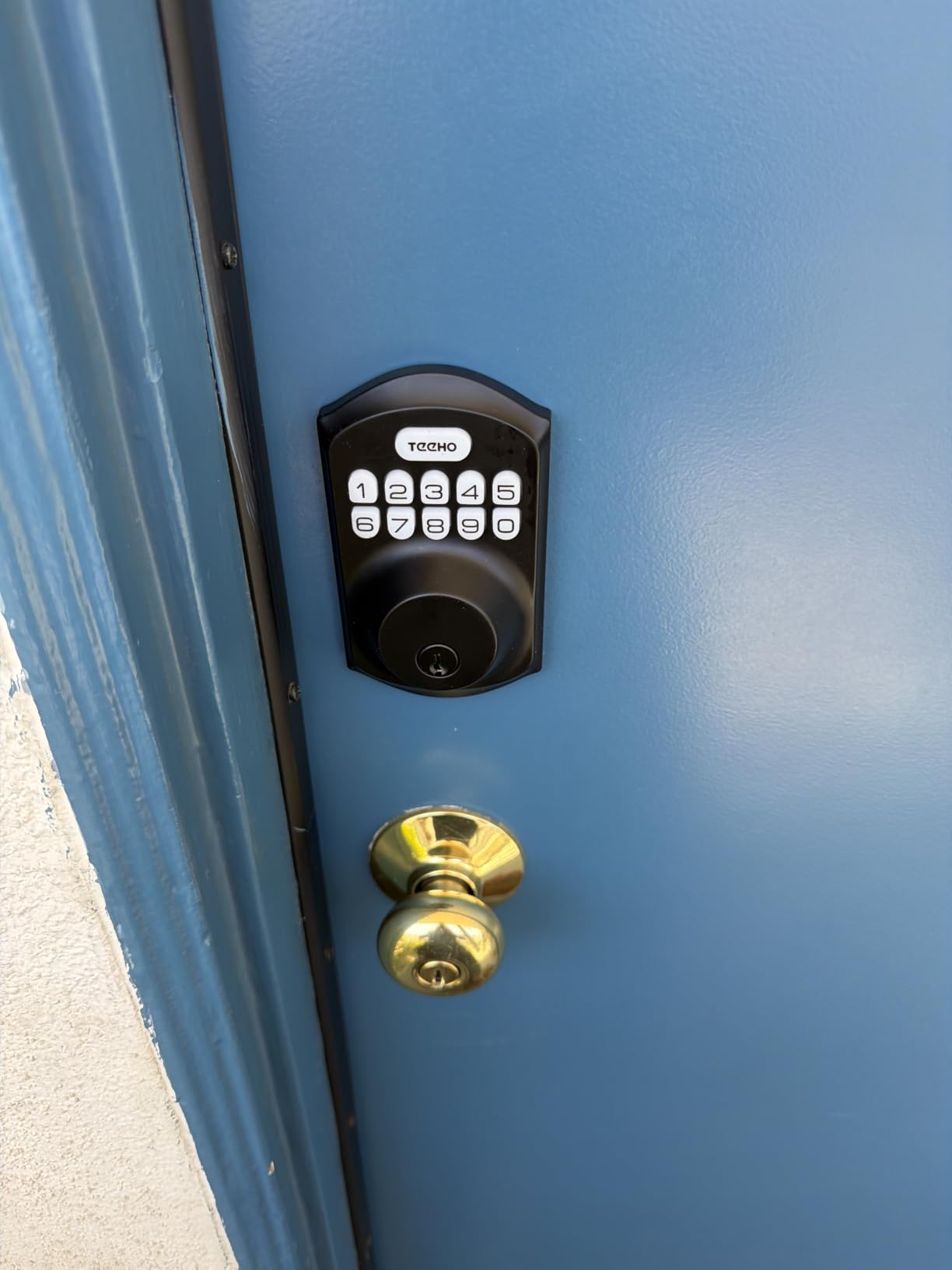 TEEHO TE001 Keyless Entry Deadbolt with Keypad for Front Door, Matte Black | ANSI Grade 3 Security, 20 User Codes, Low Battery Alert, IP54 Waterproof, One Touch Lock, Anti-Peep Password & 2 Backup Keys customer photo 1