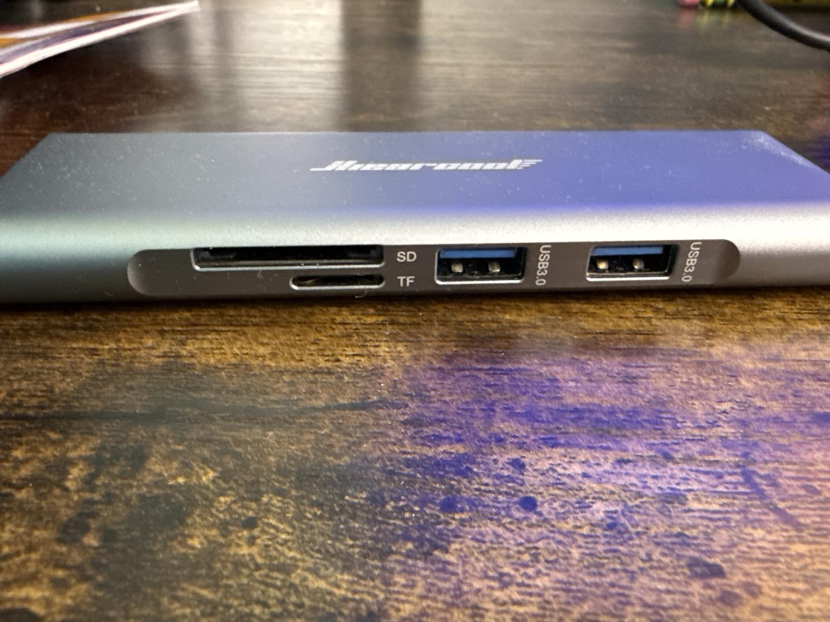 Hiearcool USB C Hub, USB C Dock, 4K@60Hz HDMI, 1Gbps Ethernet, Space Gray | 100W PD, USB 3.0 5Gbps ports and SD/TF slots in a durable plug-and-play aluminum hub for offices, coffee shops and travel customer photo 2