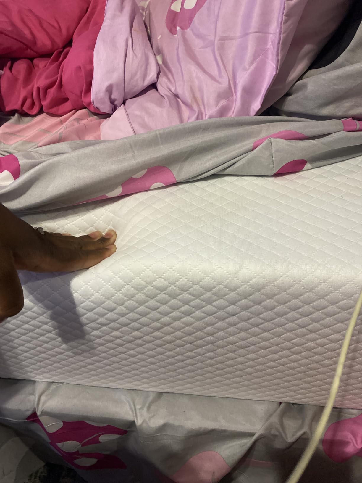 FDW | 10 Inch Queen Mattress | Medium Firm | Gel Memory Foam | White | Dual Construction | Pressure Relief, Cooling Foam, Removable and Washable Cover | Bed in a Box, CertiPUR-US Certified customer photo 2