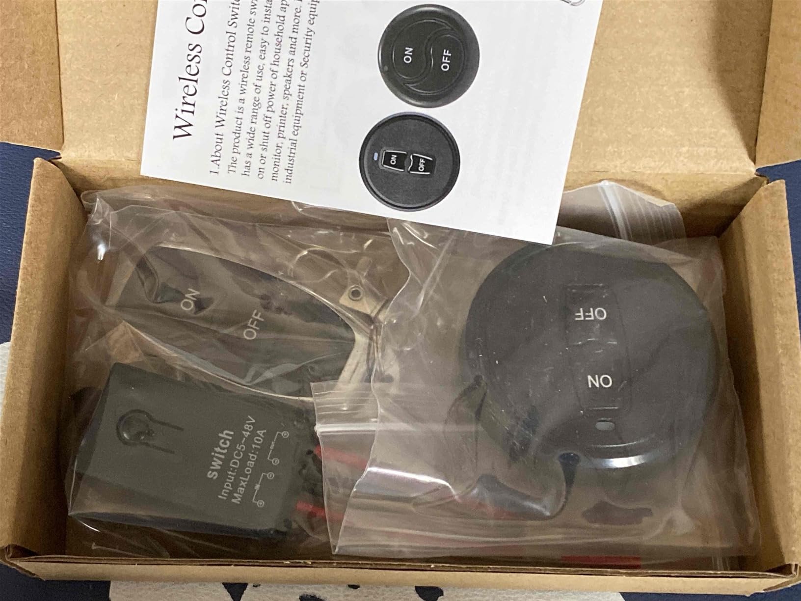 Mini Remote Control Switch,DC5V/12V/24V/48V/10A Relay,328FT Range | 12v Wireless Switch, Remote ON/OFF Switches for Car, Motor, Lamps, LED Lights, Fans customer photo 1