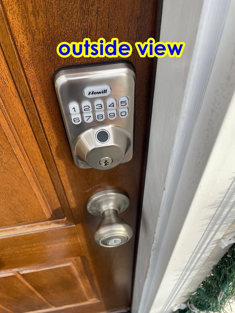 Fingerprint Door Lock, Zowill Keyless Entry Door Lock Keypad Deadbolt with 20 Biometric Fingerprints, 20 User Codes, Auto Lock, Anti-Peeping Password, IP54 Waterproof, Easy Installation Smart Lock customer photo 1