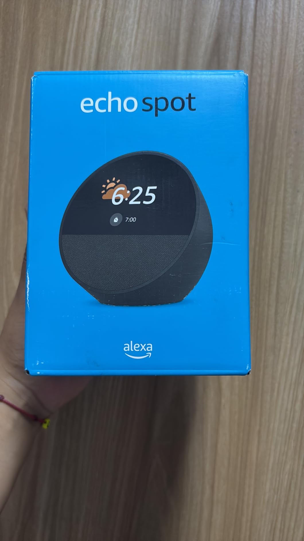 Amazon Echo Spot (newest model), Great for nightstands, offices and kitchens, Smart alarm clock, Designed for Alexa+, Black customer photo 2