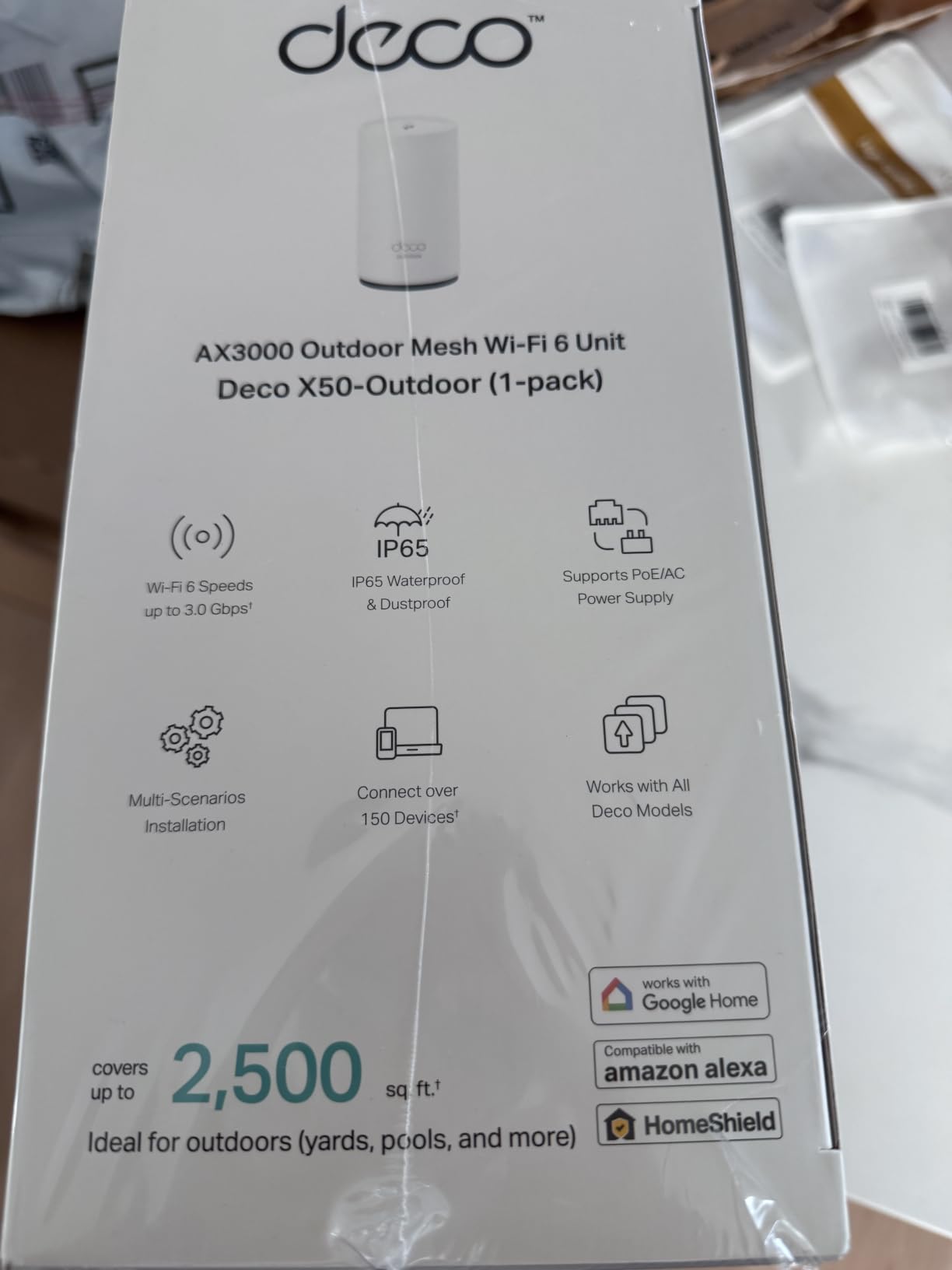 TP-Link Deco Outdoor WiFi (X50-Outdoor) AX3000 Dual Band WiFi 6 | Dual Gigabit Ports, Weatherproof, Works with Deco Mesh, Pole/Wall/Table Mount, (Deco X50-Outdoor 1-Pack) customer photo 2