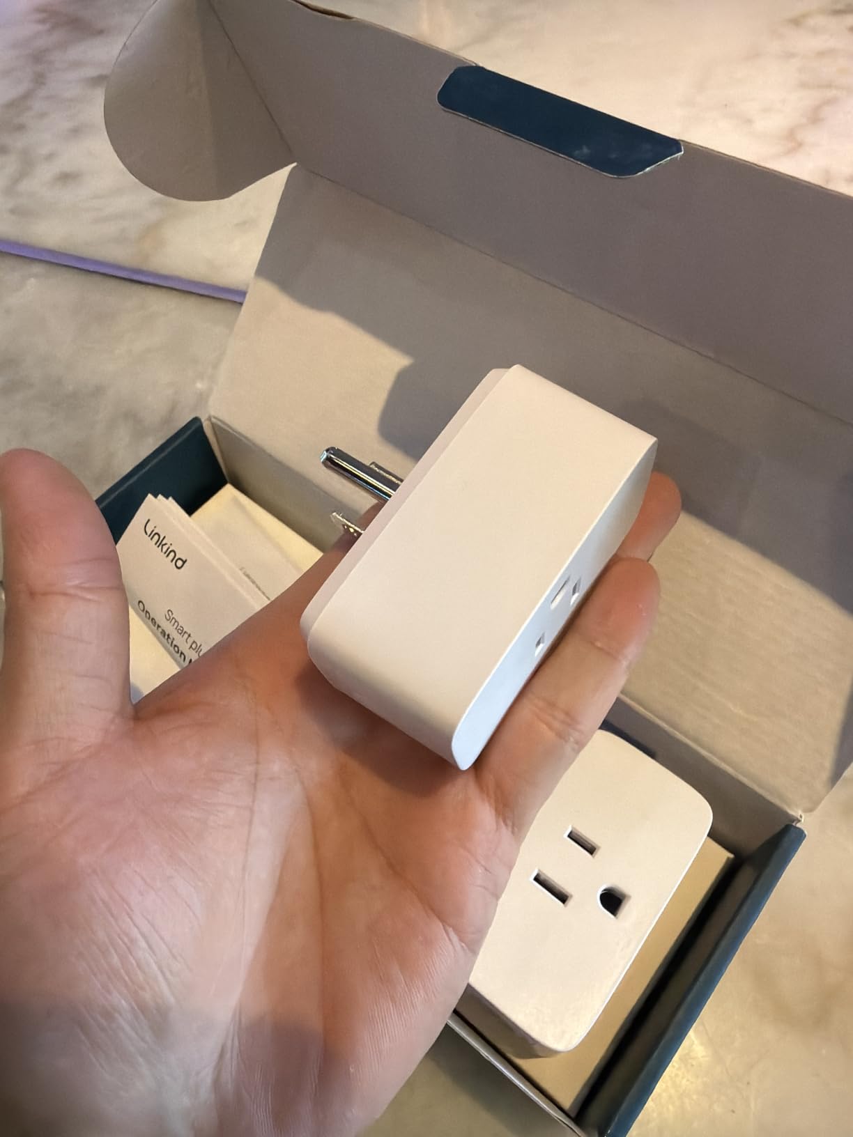 Linkind Matter Smart Plug, Work with Apple Home, Alexa, Siri, Google Home | Smart Outlet Timer & Schedule, Smart Home Automation, 15A/1800W, APP Remote Control, ETL Certified, 2.4G Wi-Fi Only, 4 Pack customer photo 2
