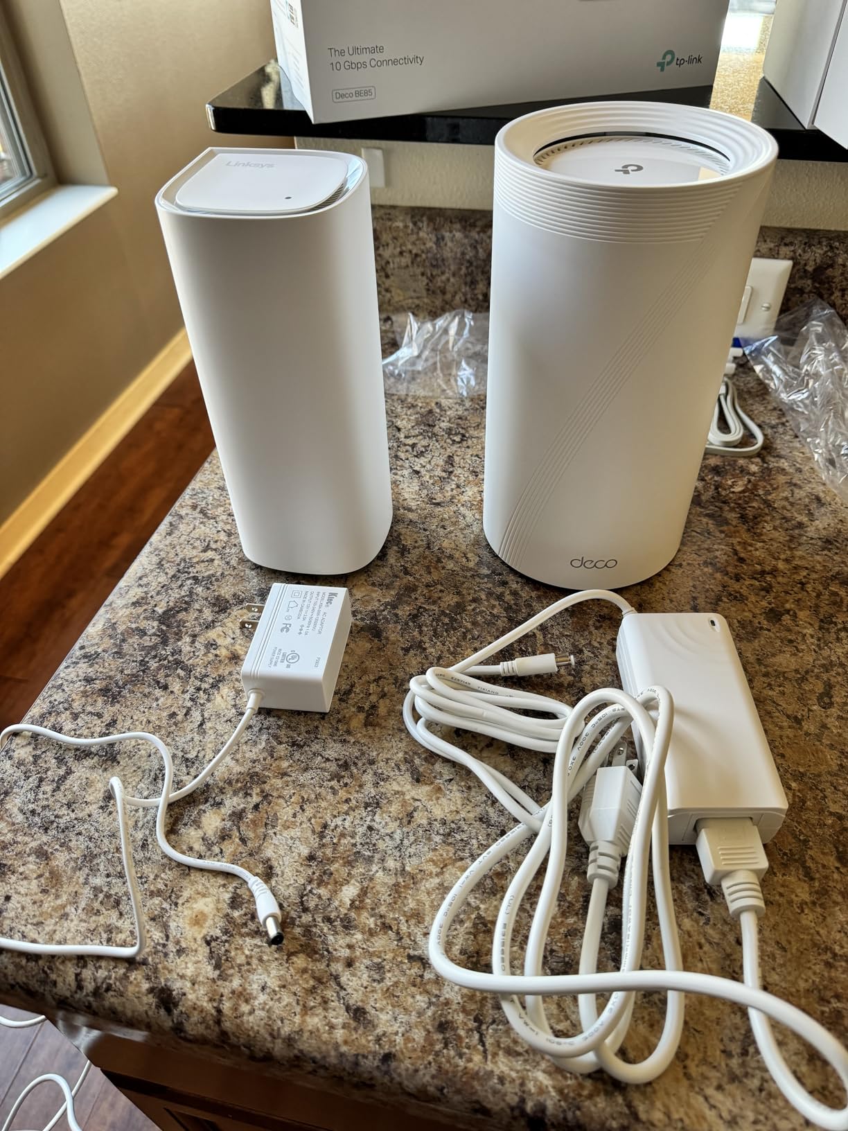 TP-Link Deco 7 Elite BE85 Tri-Band WiFi 7 BE22000 Whole Home Mesh System - 12-Stream 22 Gbps, 2X 10G + 2X 2.5G Ports, Wired Backhaul, 8X High-Gain Antennas, VPN, AI-Roaming, HomeShield (2-Pack) customer photo 1