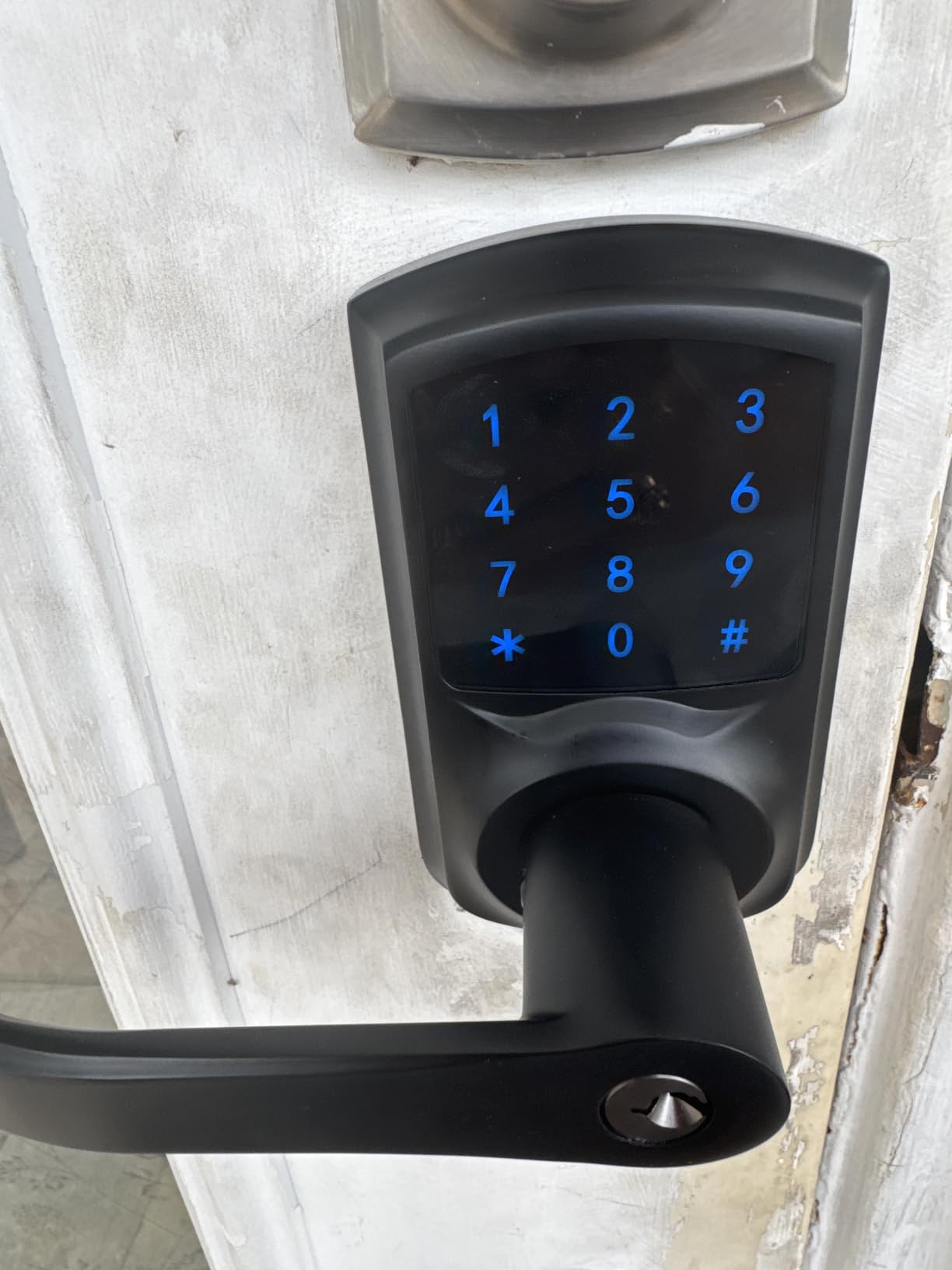 Keypad Keyless Entry Door Lock with Handle Smart Electronic Locks Deadbolts | 20 User Codes & 2 Keys, Passage/Vacation Mode, Privacy Protection, 5S Auto-Lock, Simple 15-min Install - Fits Most Standard Doors customer photo 1