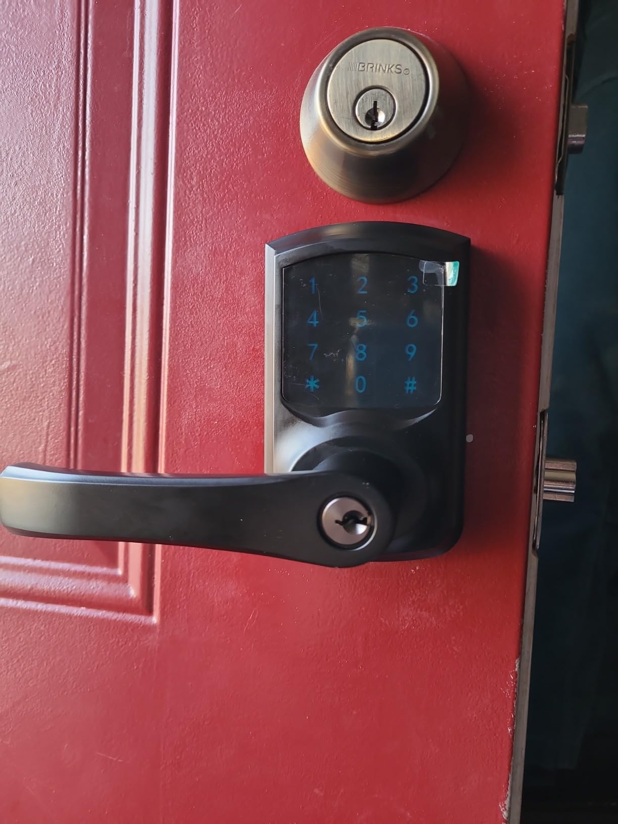 Keypad Keyless Entry Door Lock with Handle Smart Electronic Locks Deadbolts | 20 User Codes & 2 Keys, Passage/Vacation Mode, Privacy Protection, 5S Auto-Lock, Simple 15-min Install - Fits Most Standard Doors customer photo 2