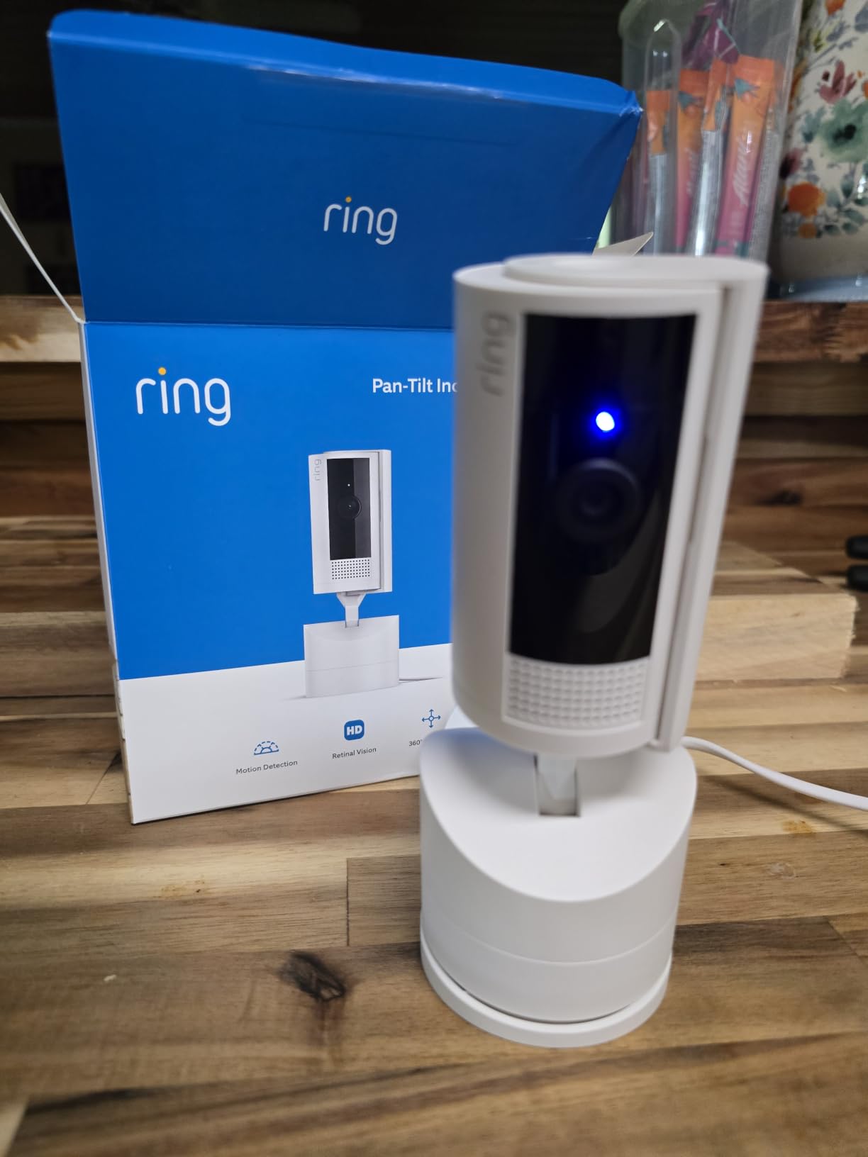Ring Pan-Tilt Indoor Cam (newest model) - See all around your home or business with 360 pan coverage, HD video, plus Two-Way Talk (2024 release), White customer photo 2