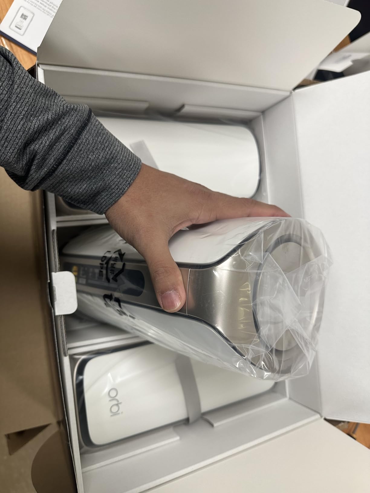NETGEAR Orbi 970 Series Quad-Band WiFi 7 Mesh Network System (RBE973S), Router + 2 Satellite Extenders, Security Features, Up to 27Gbps, Covers Up to 10,000 sq. ft., 200 Devices, 10 Gig Internet Port customer photo 2