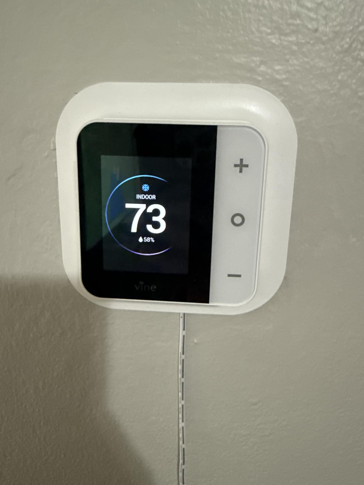 Vine Thermostat for Home with Touchscreen Color Display, WiFi Smart Thermostat Compatible with Alexa and Google Assistant, 7day/8period Programmable, Energy Saving, C-Wire Required, Screen Size 2.8