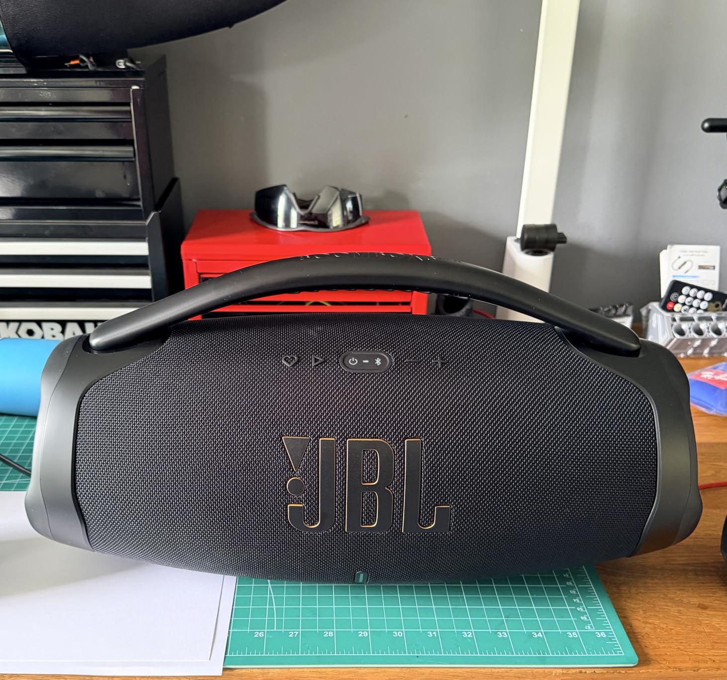 JBL Boombox 3 Wi-Fi - Powerful Wi-Fi and Bluetooth Portable Speaker - Black customer photo 1