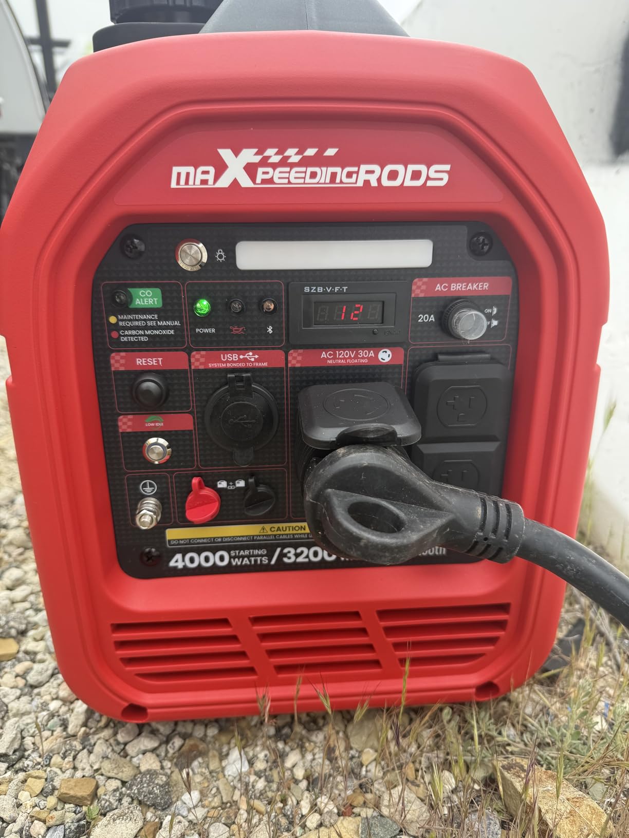 maXpeedingrods 4000 Watt Inverter Generator, Bluetooth App Data Monitor | Portable Gas Powered Generator Remote Data Check RV Ready, with CO Alarm for Outdoor Camping, Home Backup, MXR4000 customer photo 1