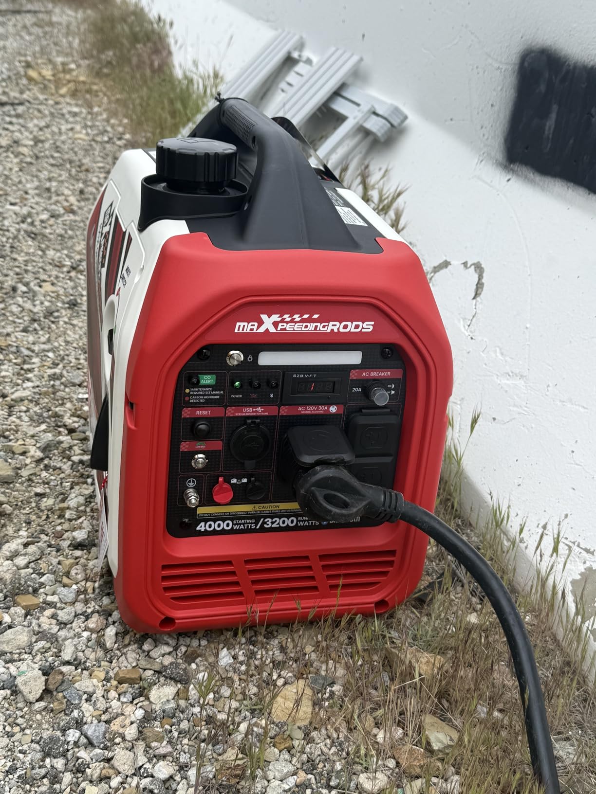 maXpeedingrods 4000 Watt Inverter Generator, Bluetooth App Data Monitor | Portable Gas Powered Generator Remote Data Check RV Ready, with CO Alarm for Outdoor Camping, Home Backup, MXR4000 customer photo 2
