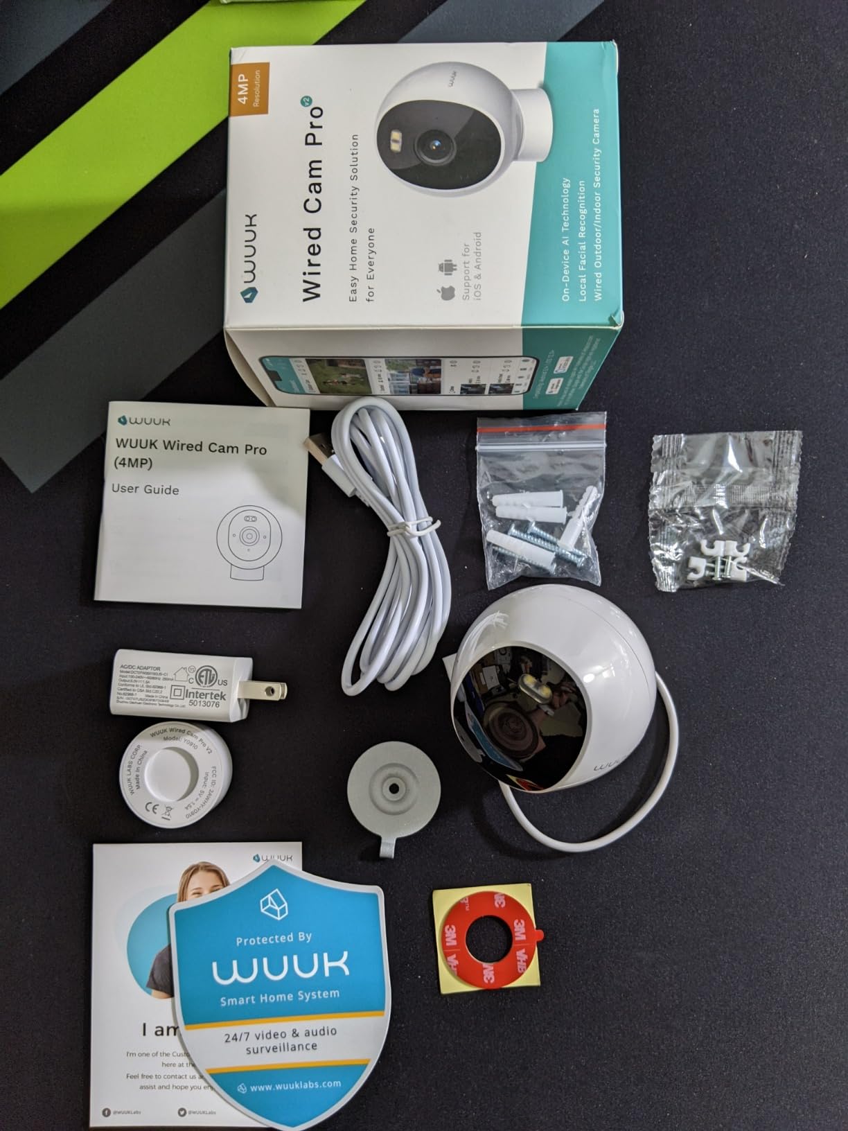 WUUK 4MP Indoor/Outdoor Wired Security Camera, Face Recognition | 24/7 Recording, Motion/Human Detection, Color Night Vision, No Subscription, Magnetic Mount, Compatible with Alexa & Google customer photo 1