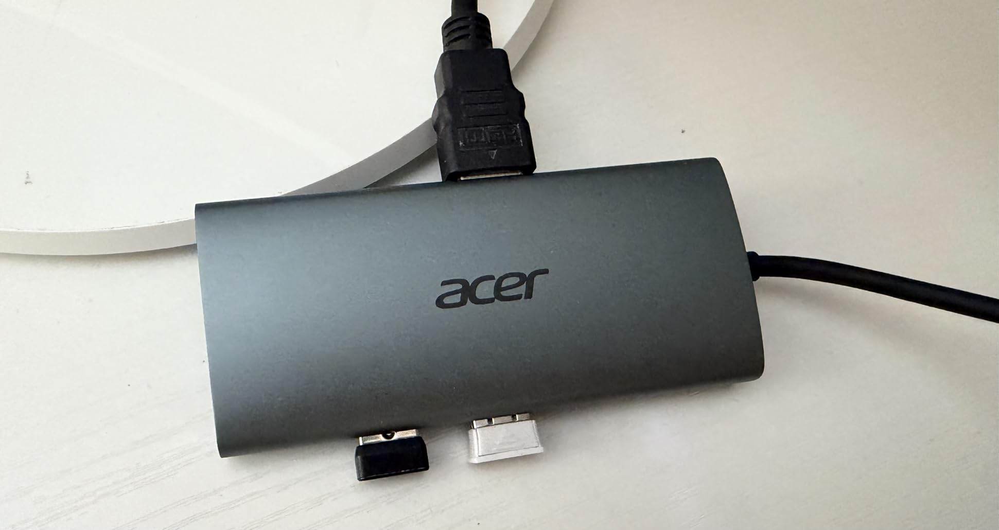 Acer USB C Hub with 4K HDMI, 9-in-1 Laptop Docking Station with 1080P VGA | USB C to Ethernet Adapter with 5Gbps 3xUSB-A Data Transfer, 100W Max PD Port, SD/TF Card Reader for MacBook, Acer, 0.65ft customer photo 1