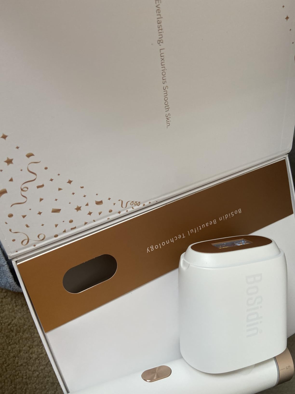 Laser Hair Removal, BoSidin IPL Hair Removal with Painless Ice-Cooling, 2-in-1 Face SR Rejuvenation, 6+1 Modes, 6 Levels Hair Removal for Women Permanent, Laser Hair Removal Kit with Shaver, Goggles customer photo 1