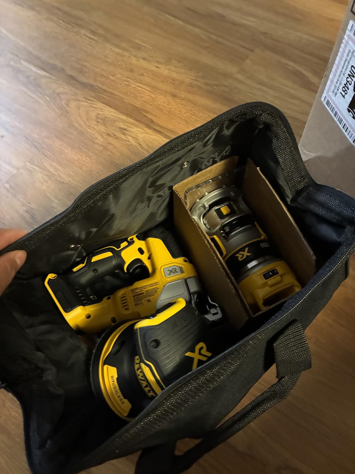 DEWALT 20V MAX 3-Tool Combo Kit - Brushless Cordless Router, Random Orbital Sander, Jig Saw (DCK307D1P1) customer photo 2