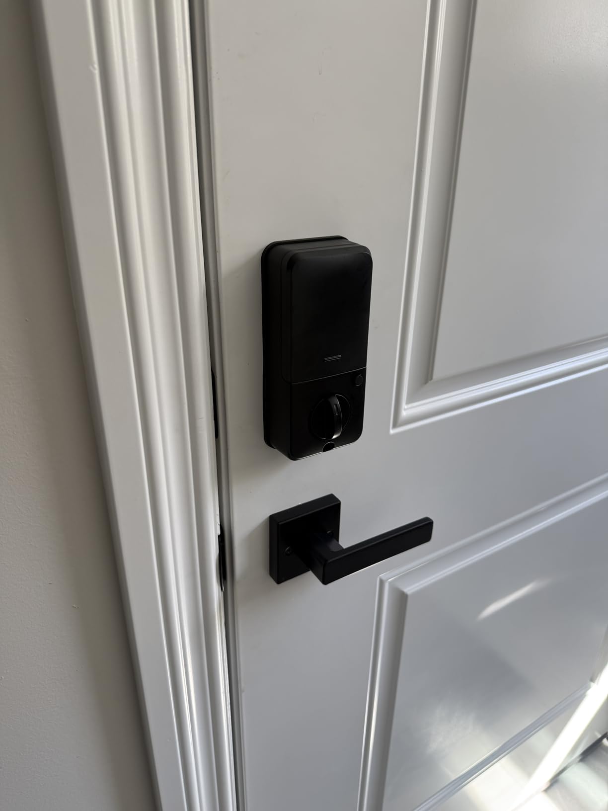 Veise VE06-L Smart Deadbolt Lock with 2 Lever Handle Set, Matte Black customer photo 1