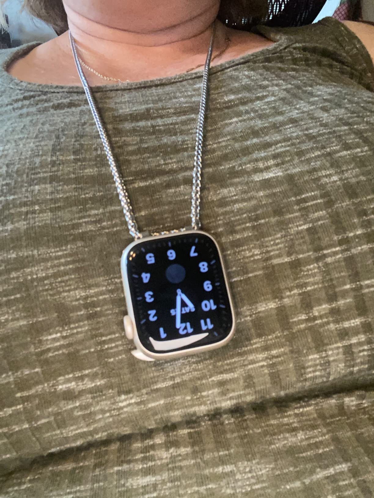 Necklace Adapter Pendant Compatible with Apple Watch, Infinity & Double Loop Connector Comes with 32inch Stainless Rollo Wheat Chain 3mm for iWatch Series 10/9/8/7/6/5/4/SE/Ultra 2/Ultra customer photo 2