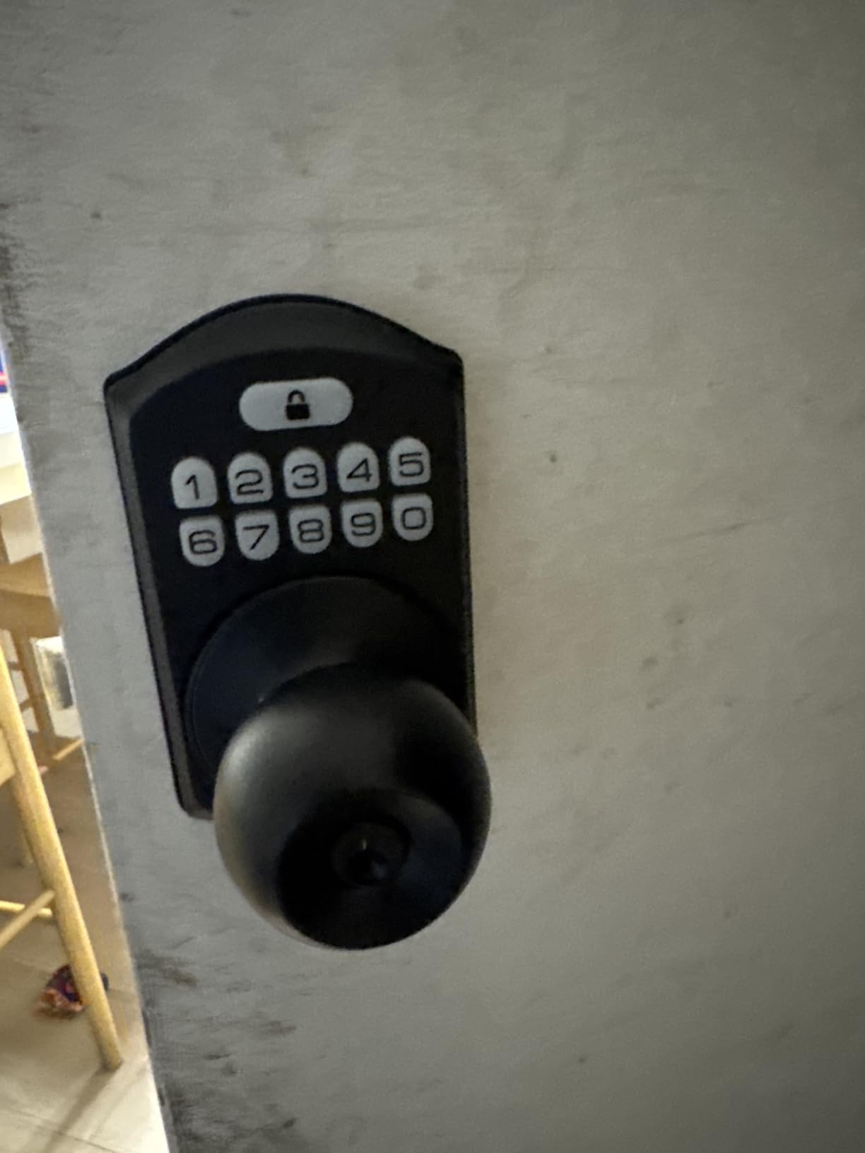 TEEHO TE003 Keypad Door Knob Lock, Keyless Entry Door Handle, Satin Nickel | One Time Code, Auto & One-Touch Lock, Anti-Peeping Code Security, Easy Installation for Front Door Bedroom, IP54 Waterproof customer photo 2