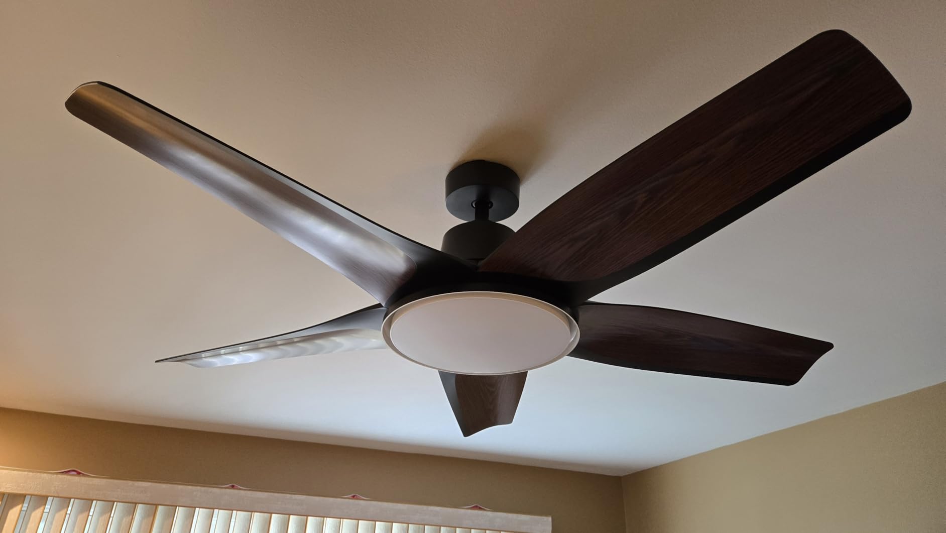 DREO Smart RGBIC Ceiling Fans with Lights, Low profile Ceiling Fan with Alexa/App, 52'' Dimmable Lighting & Color Tuning, 25dB Quiet for Living Room, Game Room, Easy Installation, Black, 2026 Upgraded customer photo 1