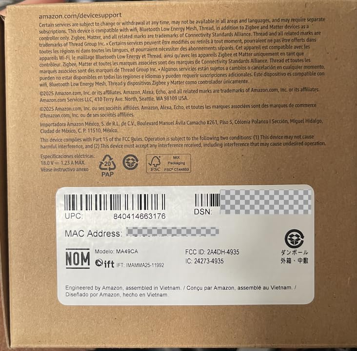 Amazon Echo Dot Max (newest model), Alexa speaker with room-filling sound and nearly 3x bass, Glacier White customer photo 2