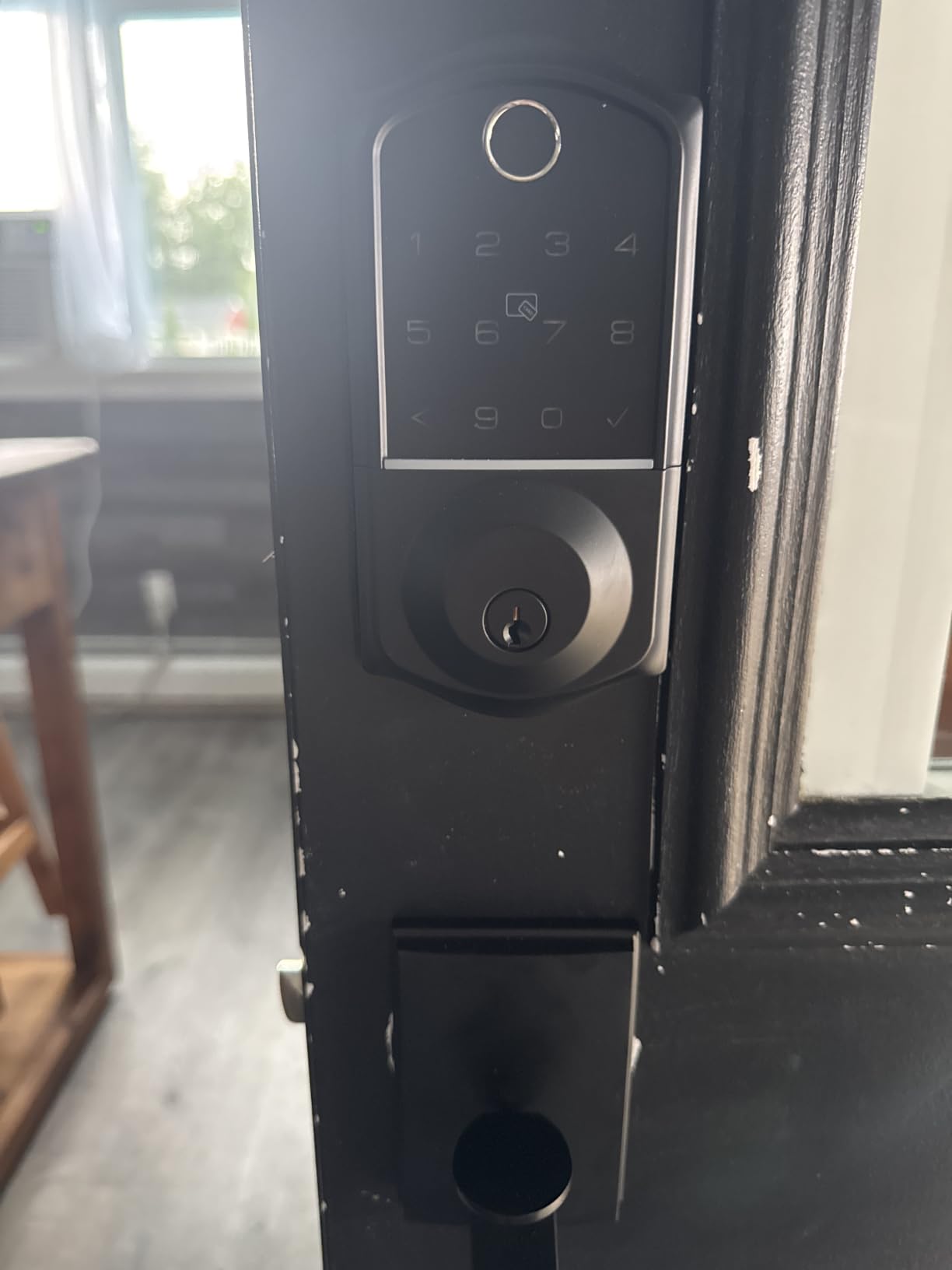 Veise VE017 Fingerprint Smart Door Lock with App Control, Matte Black | 8-in-1 Keyless Entry, Smart User Management, Auto Lock, Electronic Touchscreen Keypad, USB-C Port, Deadbolt for Front Door customer photo 1