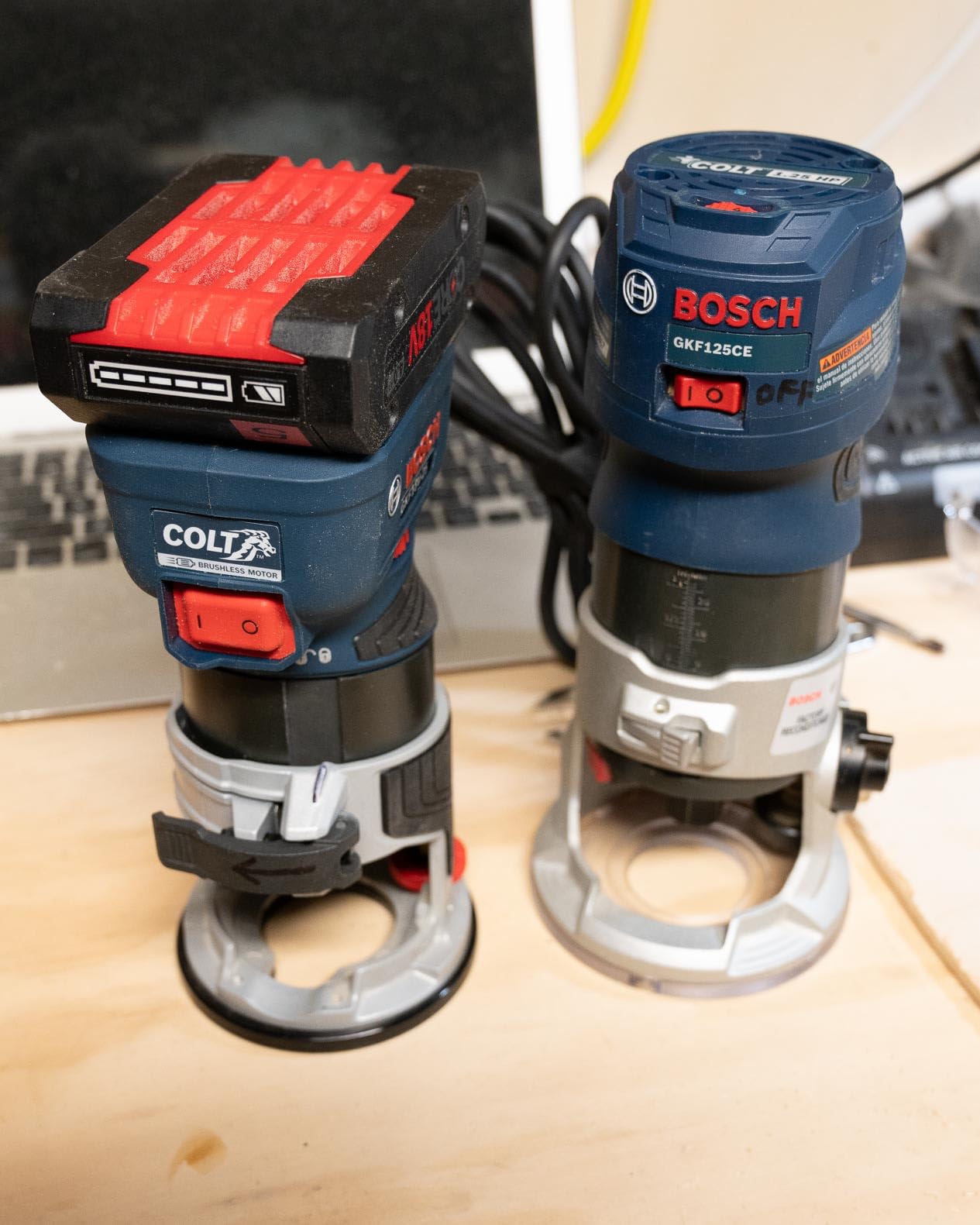BOSCH GKF18V-25N 18V Brushless Colt Palm Router - Includes Dust Extraction System and Variable Speed Control (Bare Tool) customer photo 2