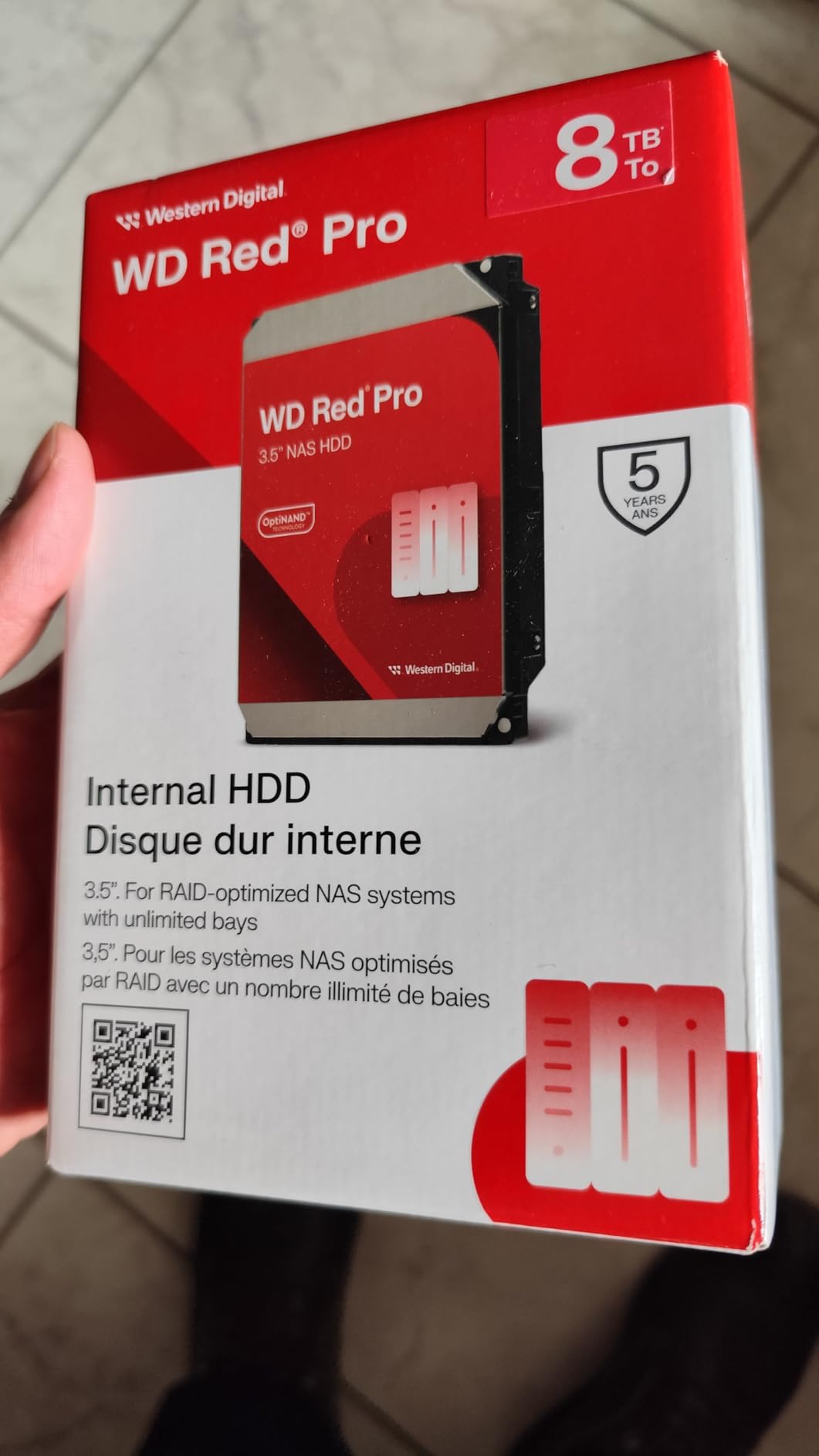 Western Digital 12TB WD Red Pro NAS Internal Hard Drive HDD - 7200 RPM, SATA 6 Gb/s, CMR, 512 MB Cache, 3.5