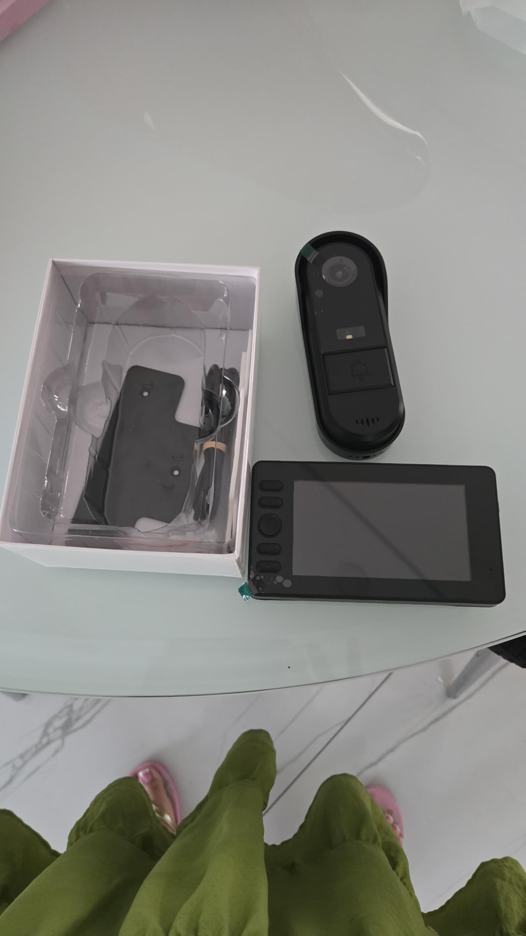 TKMARS Wireless Doorbell Camera No Subscription No WiFi/App Needed for Home/Apartment/Seniors, Waterproof IP65 Door Bell with Monitor Screen, 1080P Video Intercom 170° Wide Angle Night Vision customer photo 1