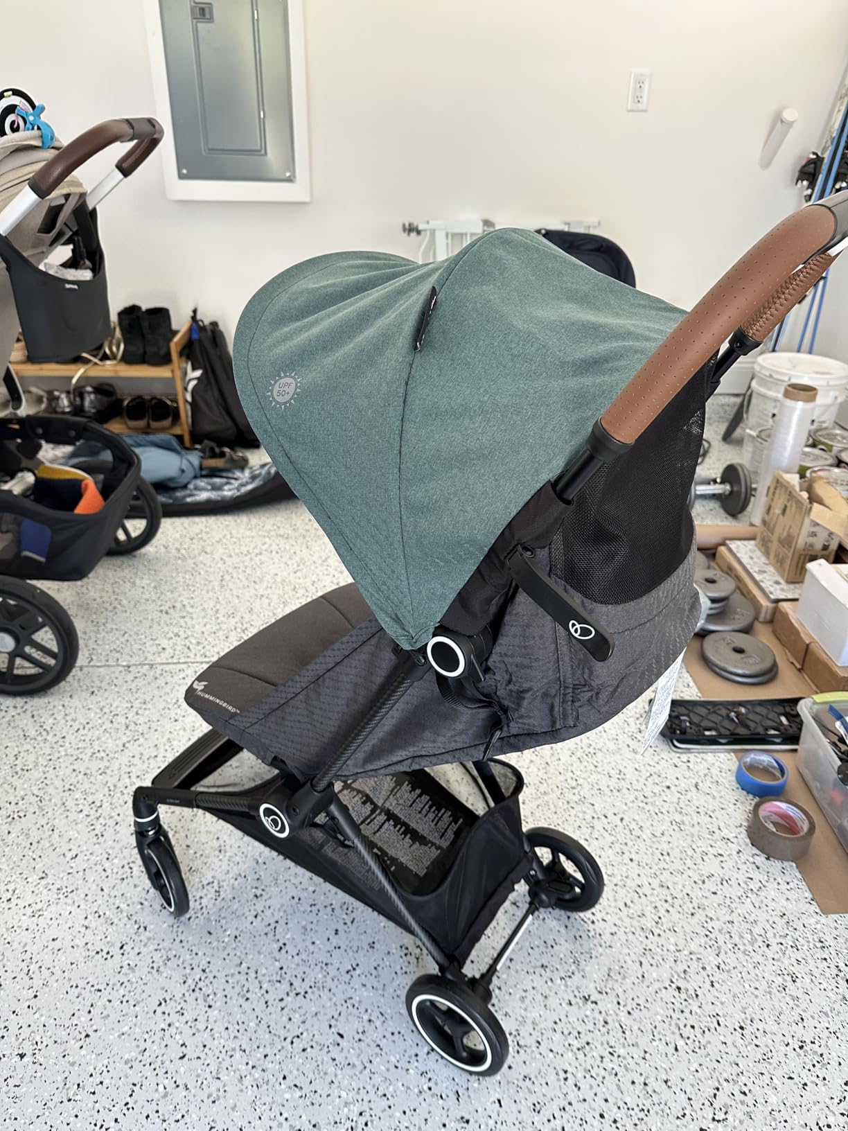 Evenflo Hummingbird Ultra-Lightweight Carbon Fiber Stroller (Crest Gray) | Compact Portable Travel Stroller, One-Hand Fold, Only 9 lbs, Large Storage Basket, UPF 50+ Canopy customer photo 2