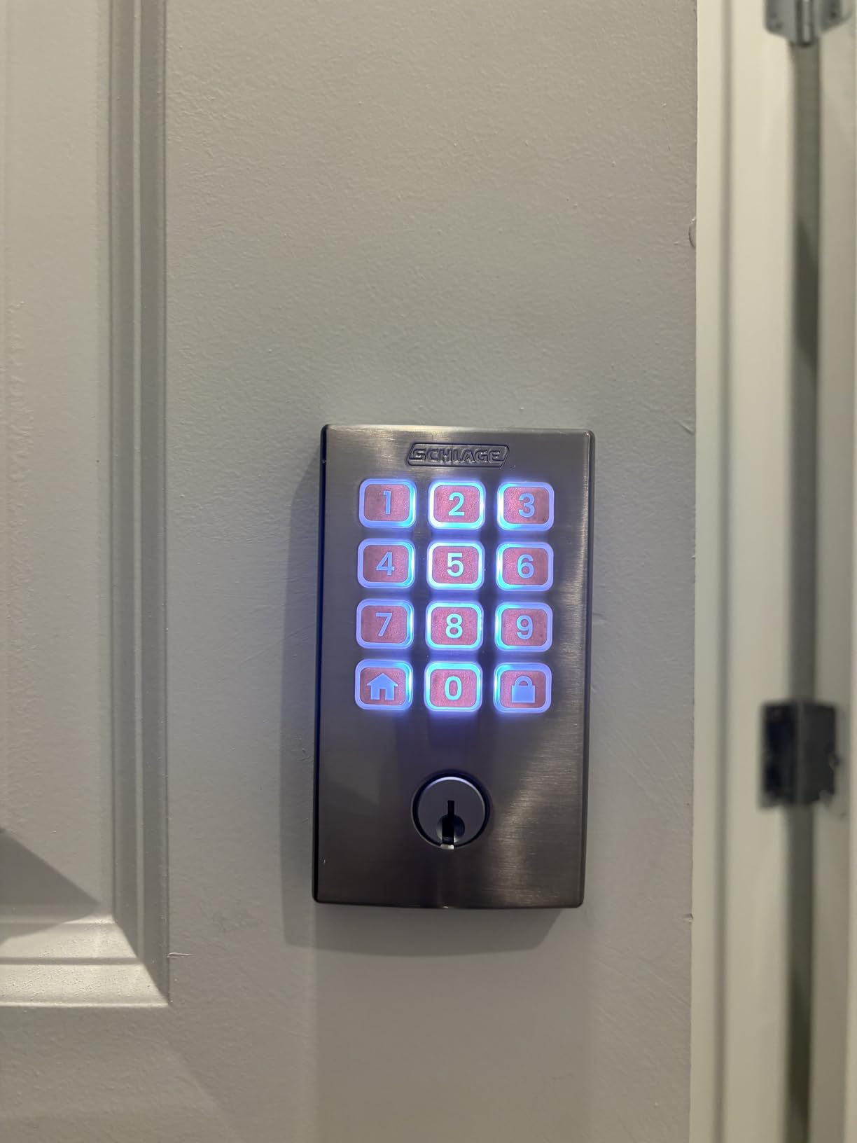 Schlage Arrive Smart WiFi Deadbolt Lock with Camelot Trim, Matte Black | Keyless entry door lock, Push button keypad, Built-in app control, Alexa, Google Home & Ring compatible, Certified security customer photo 2