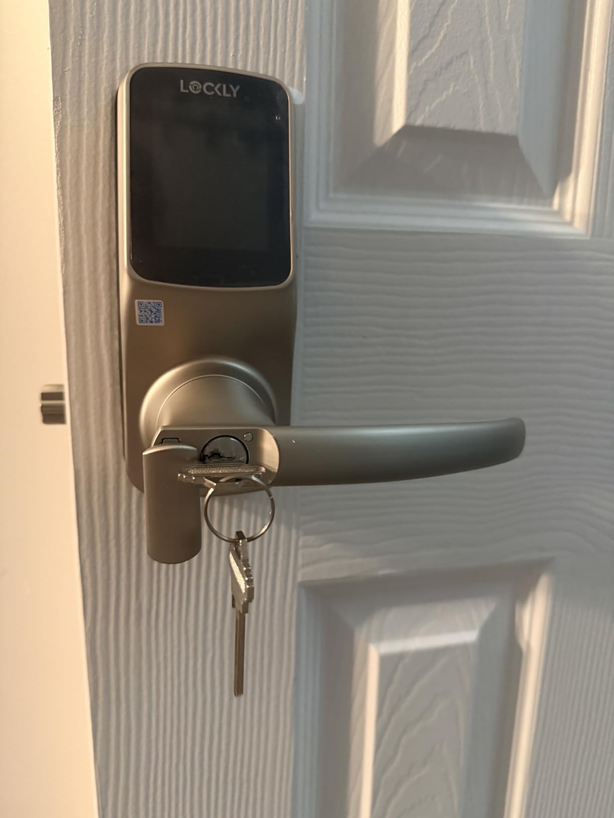 Lockly Secure Pro Wi-Fi Smart Lock with Handle | Keypad Keyless Entry Door Lock with Fingerprint, App Remote Control, Works with Alexa and Google, Auto Lock customer photo 1