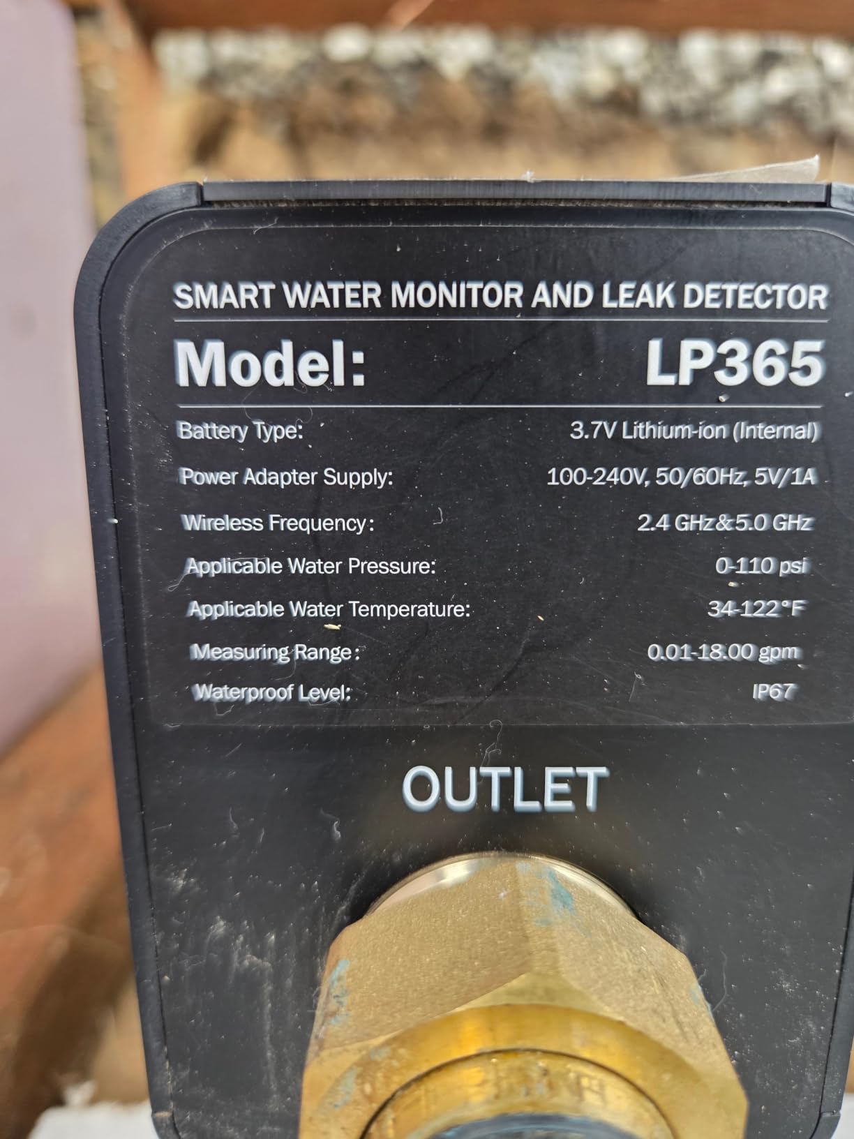 Frizzlife LP365 Smart Water Monitor and Automatic Shutoff Valve - 0.01GPM Ultrasonic Micro Leak Detection, APP Wi-Fi Remote Control, Real-Time Flow/Temp Alarm, 24/7 Water Usage Reports, 3/4