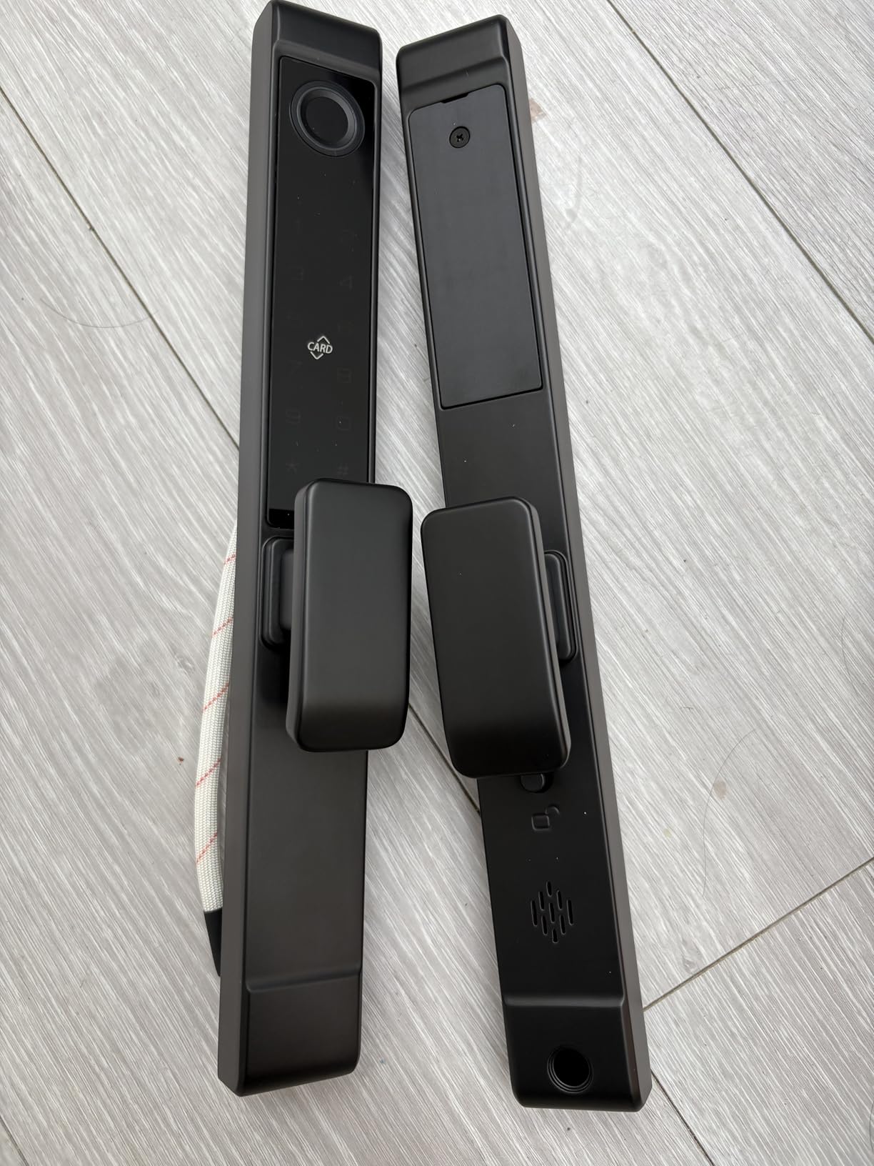 Sliding Glass Door Lock, Eseesmart Sliding Door Smart Lock with Fingerprint Code Keypad RFID Card Bluetooth App Key, Electronic Digital Biometric Keyless Entry Patio Door Lock with Handle customer photo 2