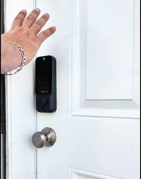 Lockin Veno Plus Smart Lock with Camera, Palm Vein Entry, 2K 180 Degree Video | Palm Vein and Fingerprint Keyless Entry, 2K 180 Degree Ultra-Wide Camera, Night Vision, Built-in WiFi, 8GB Storage, No Monthly Fee customer photo 1