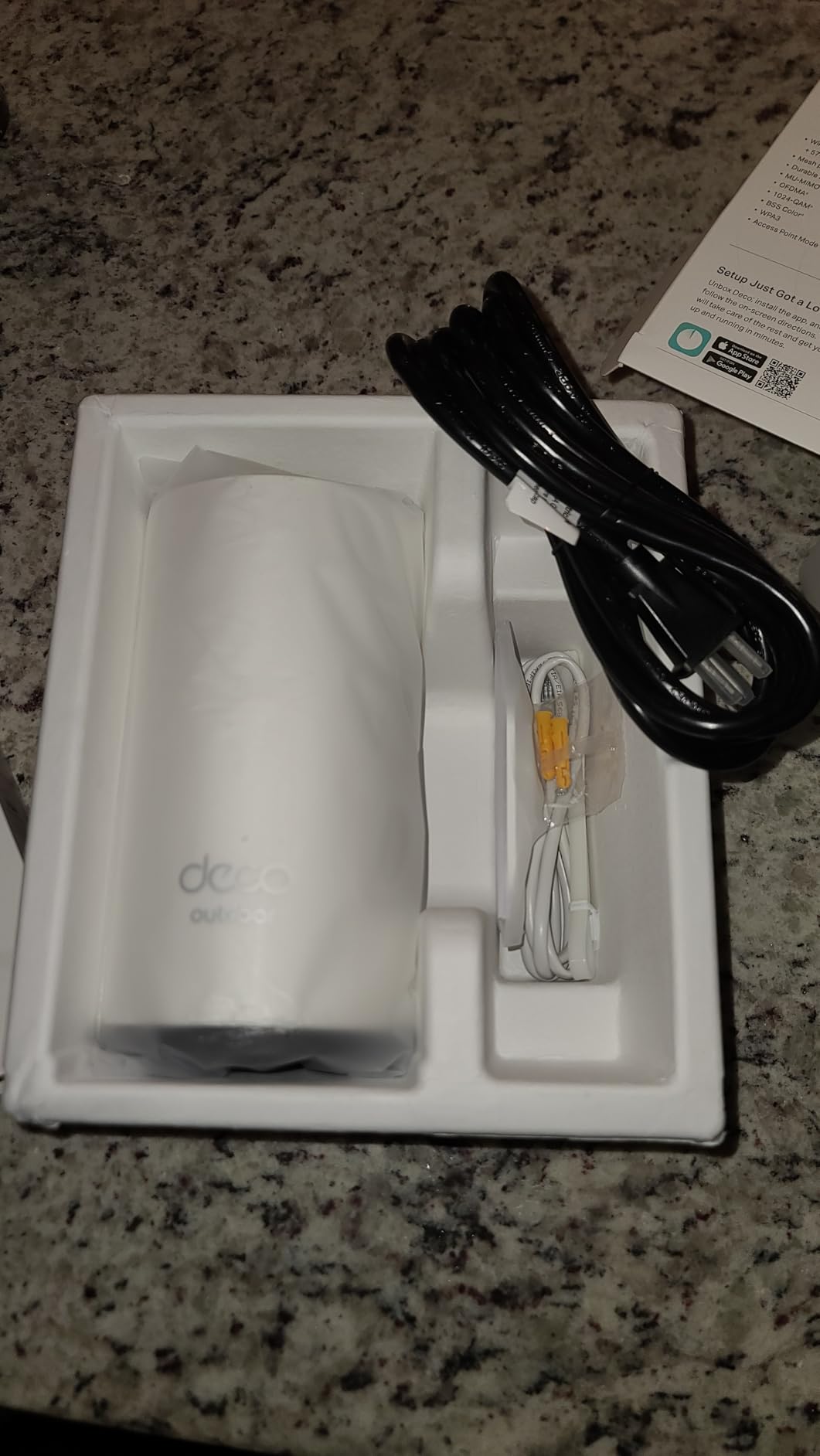 TP-Link Deco X20-OUTDOOR AX1800 Dual-Band Wi-Fi 6 Outdoor Mesh WiFi Extender Unit | Up to 2,200 sq.ft| 2 Gigabit PoE+ Ports, Waterproof| HomeShield| 3 Mounting Options| Secure by Design, 1-Pack customer photo 1