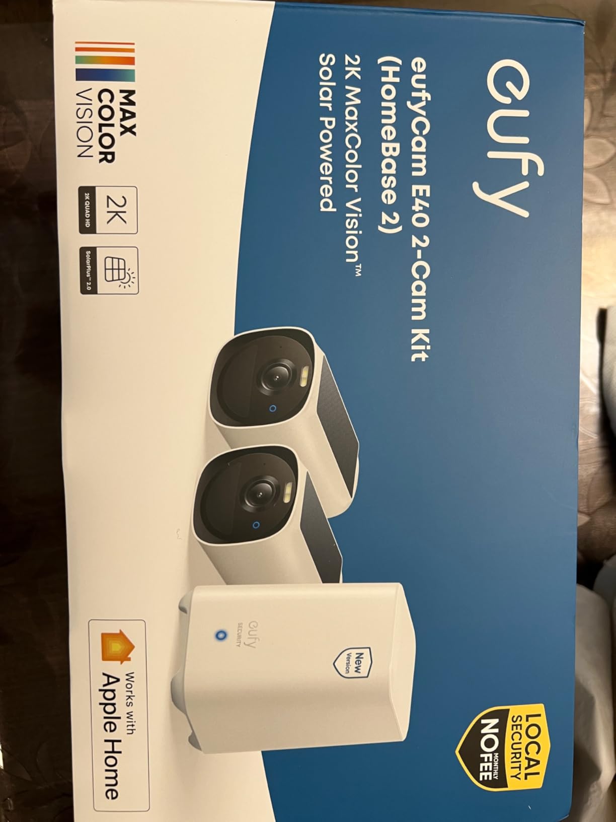 eufyCam E40 2-Cam Kit, 2K MaxColor Night Vision, Built-in 16GB, Solar Security Camera, Integrated Solar Panel, Local Storage, No Monthly Fee, Easy Set-up, IP66, Advanced PIR and AI Detection customer photo 1