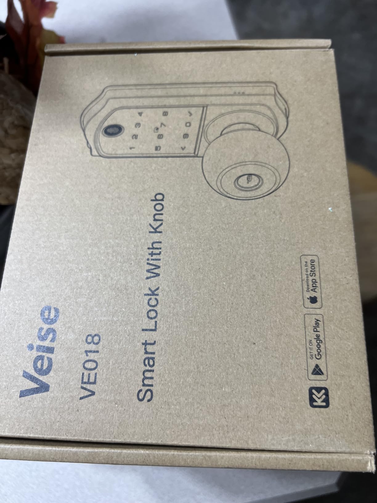 Veise VE018 Fingerprint Keypad Smart Door Knob Handle Lock, Satin Nickel customer photo 1