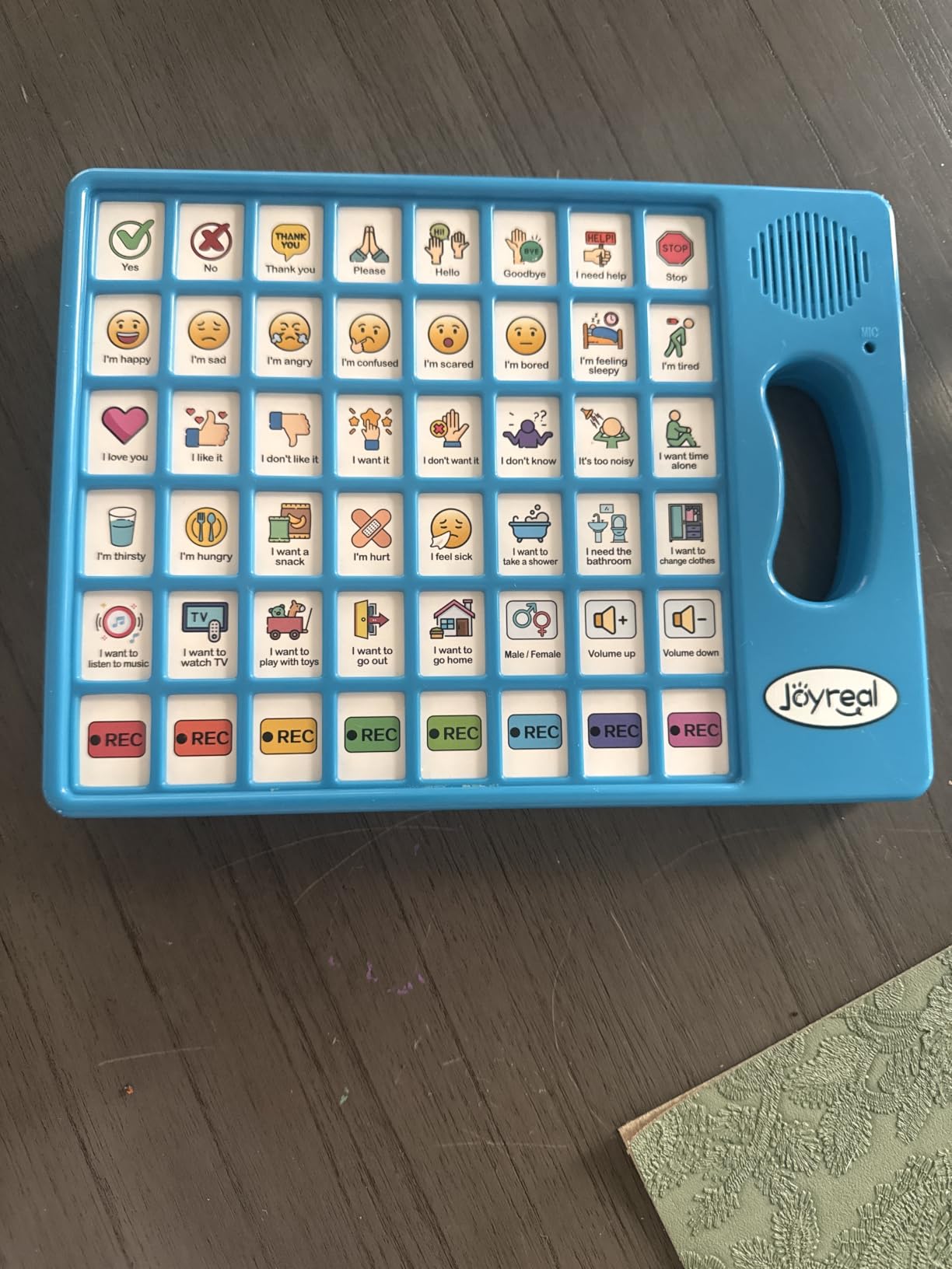 Joyreal AAC Device for Autism, Non Verbal Communication Tools for Speech Therapy & Stroke Rehab. Communication Tablet, Autism Talking Aids with 8 Programmable Buttons & Adjustable Volume customer photo 2