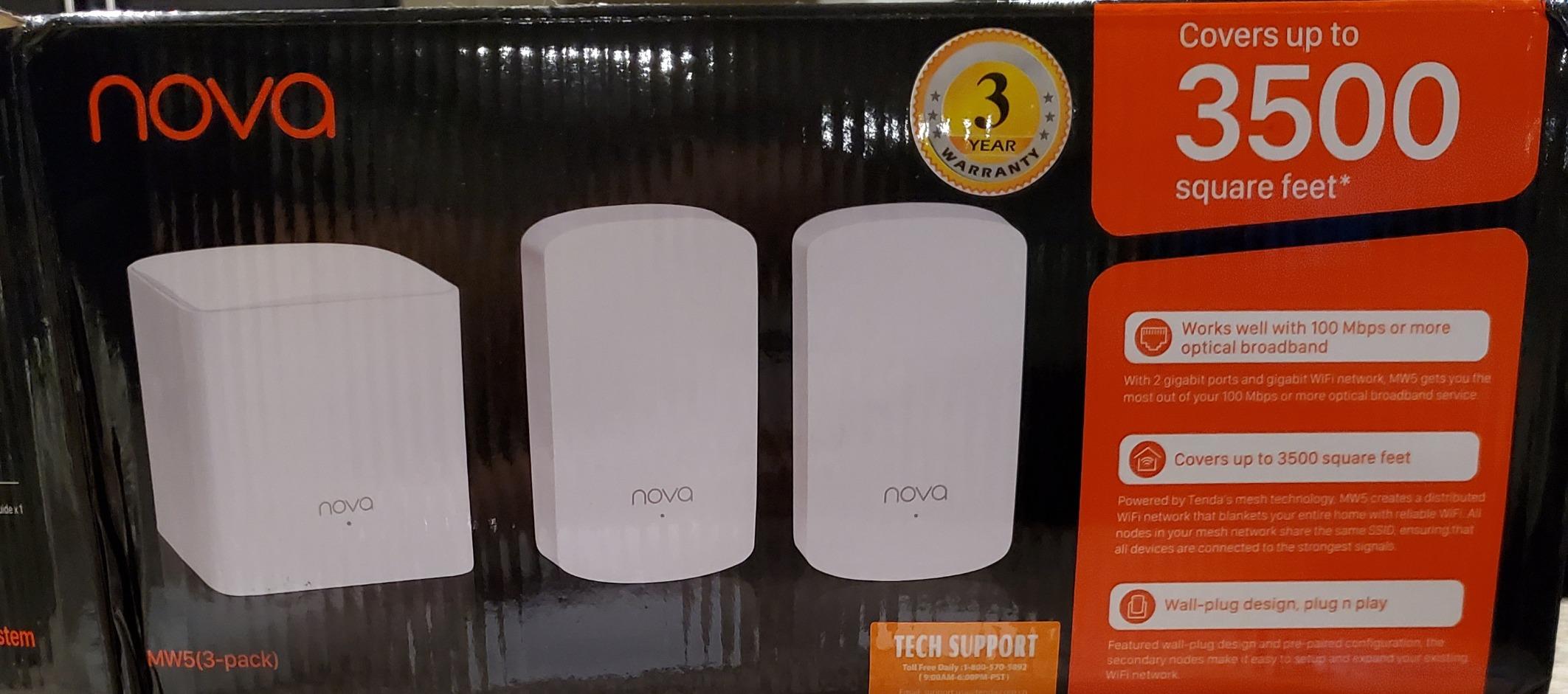 Tenda WiFi 7 Mesh System BE3600 - Dual Band Mesh WiFi System for Home, Covers Up to 6,600 Sq. Ft., Mesh Network with 1×2.5G, 2×1G Ports, Supports 160+ Devices, MLO, VPN, 4K QAM, ME3 Pro (3-Pack) customer photo 1