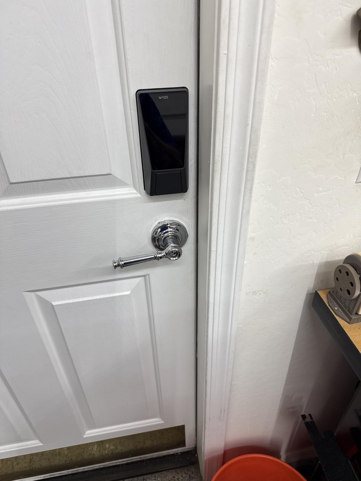 Wyze Palm Lock, Smart Door Lock with Palm Vein Recognition, Keyless Entry Smart Locks for Front Door, Keypad, Auto Lock, Dual Battery, Wi-Fi, Works with Alexa & Google, BHMA, IP53, Mechanical Key customer photo 1