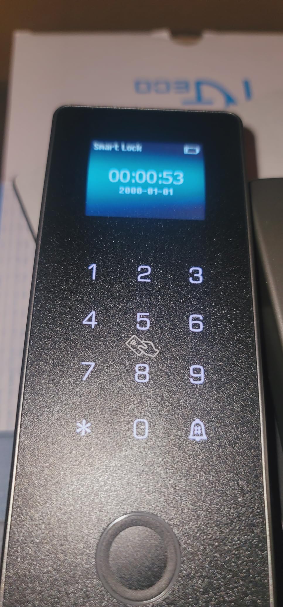 NGTeco Smart Glass Door Locks, 5 Unlock Ways Keyless Entry Gate Locks, Remote Control, Fingerprint, IC Card, Password, No Drill Door Locks for Home, Green House, Cabinet, Office customer photo 1