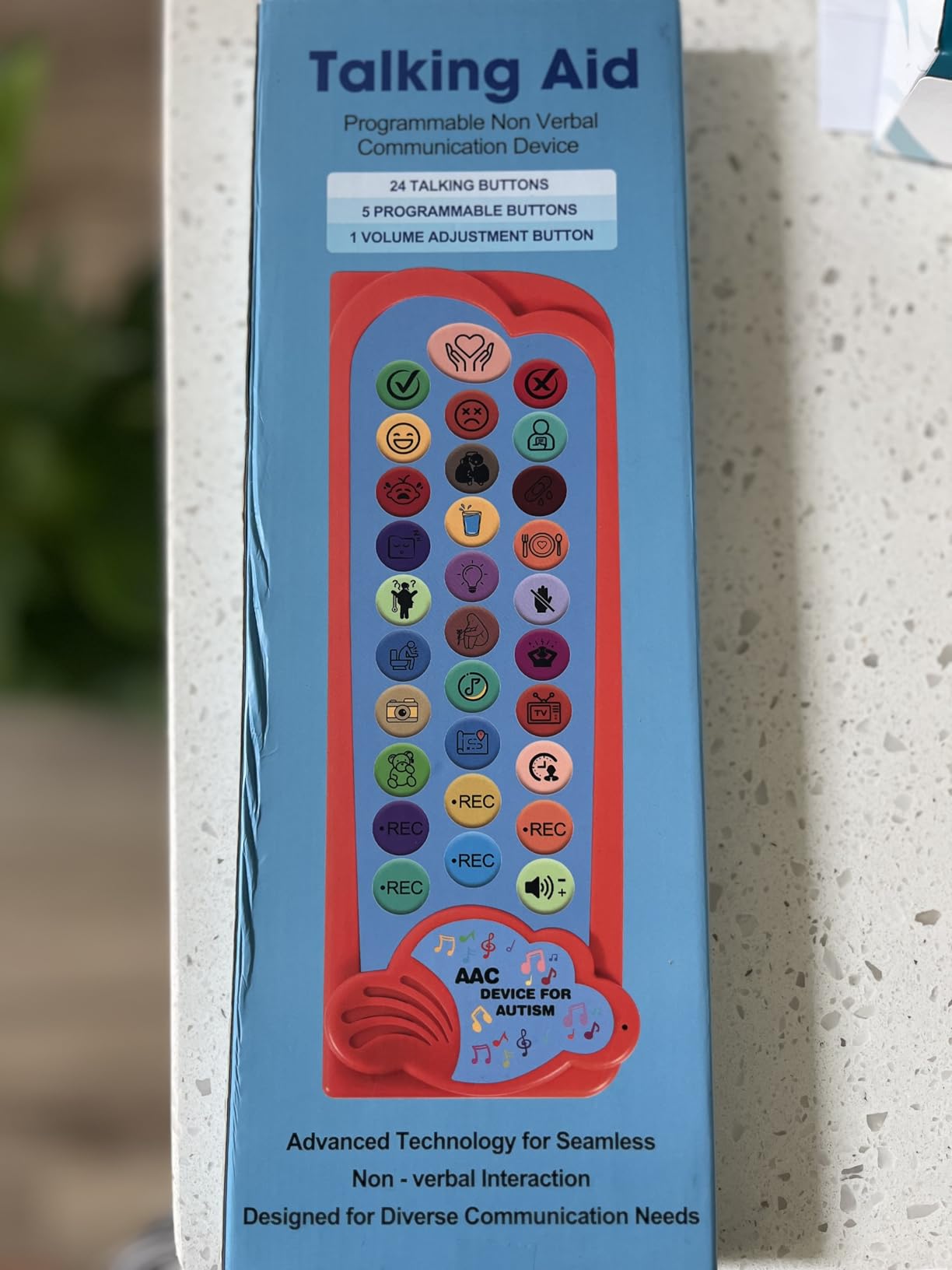 AAC Device for Autism Communication Device for Nonverbal Kids & Adults, Non Verbal Communication Tools for Speech Therapy, Autism Talking Aids with 5 Programmable Buttons & Adjustable Volume customer photo 2