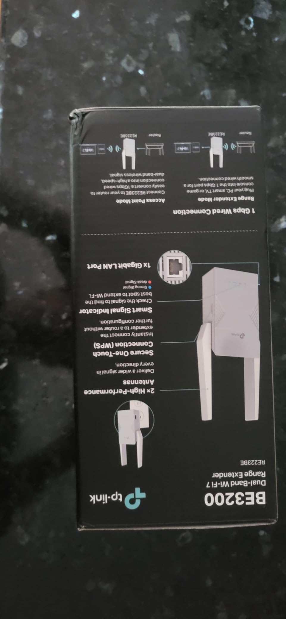 TP-Link BE3200 Wi-Fi 7 Range Extender RE223BE w/Ethernet Port | 3.2 Gbps Dual-Band Wireless Repeater | Internet Signal Booster for Home | Up to 2400 sq.ft, 64 Devices | MLO, EasyMesh | No 6 GHz Band customer photo 1